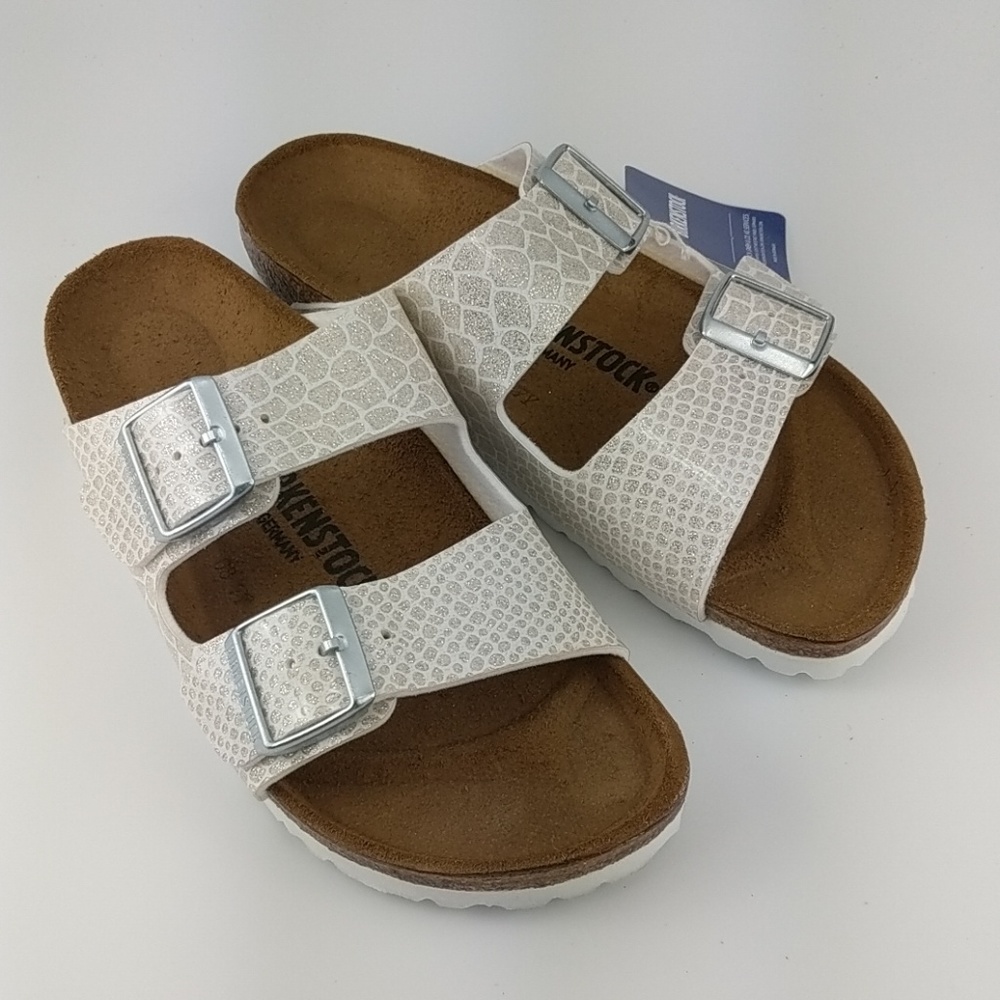 Birkenstock Arizona Magic Snake White Sandal